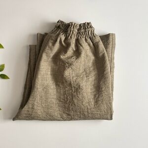 women’s olive green wide leg pants